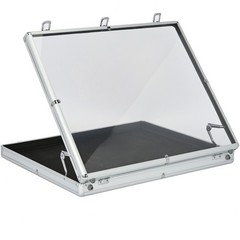 Locking Aluminum Display Case Showcase 24″ x 20″ Trade Show f Card Coin Jewelry