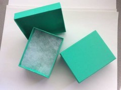 4 Rigid Hard Jewelry Beautiful Bright Blue gift boxes 9 cm 4 boxes as Set (#LB)