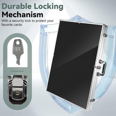 Locking Aluminum Display Case Showcase 24″ x 20″ Trade Show f Card Coin Jewelry