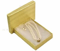 12 pc Gold Cotton Filled Boxes Gold Jewelry Boxes printed Gift Boxes