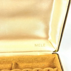 Vintage MELE Abstract Gold Swirl Hard Tortoise Shell Jewelry Box Travel Case