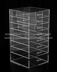 305Displays 8 Pull Out drawers Clear Cube Acrylic Organizer