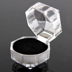 40pcs Wholesale Mixed Plastic Crystal Lots Jewelry Ring Display Boxes Gift Black