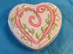 Brighton Jewelry Tin Embossed Heart Shape EMPTY Exclusively for Brighton
