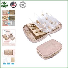 Jewelry Travel Organizer Case with Transparent Design for Necklaces and Earrings
