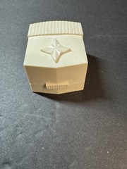 Vintage MCM Cream Plastic Ring Box Presentation Box
