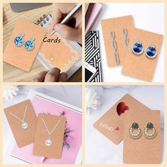 100 Pcs Earring Display Cards with 100 Jewelry Packaging for Earrings Necklace