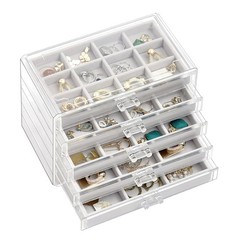 Versatile Acrylic Earring and Jewelry Box – 5 Layers, Easy to Clean and Stylish
