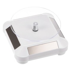 Solar Display Stand Turntable 360°Rotating ABS White