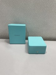 Tiffany & Co Blue Leather Jewelry Box, 4in