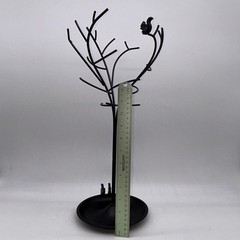 Umbra Loft Matte Black Metal Jewelry Tree Holder By Erika Koveski 18 1/2″