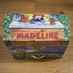 Schylling Madeline Multicolor Wood Lined Jewelry Box w/ Drawer, 2 Levels